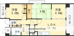 カサグランデ鶴見緑地【4階】の間取り