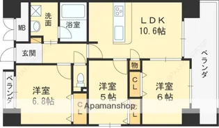 ベリー海老江【5階】の間取り