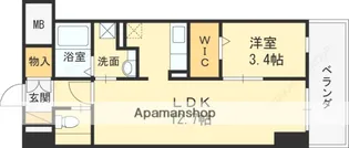 1LDKの間取り画像