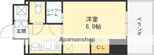 エス キュート西天満【5階】の間取り