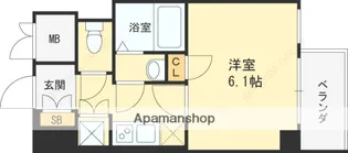 レジュールアッシュ梅田AXIA【15階】の間取り