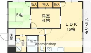 M’S RESIDENCE 水走【101号室】の間取り