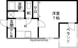大阪府東大阪市小阪1丁目【マンション】の間取り