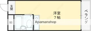 ピースハイツ長堂【3階】の間取り