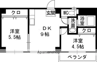 サンライフ小阪【5階】の間取り