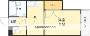 リバーサイド瓢箪山【3階】の間取り