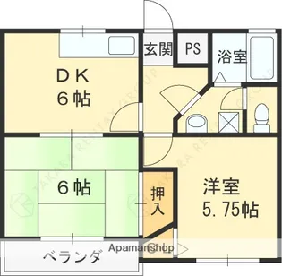 メゾン花園【105号室】の間取り
