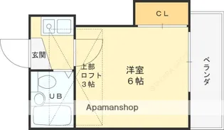 キャッスル若草【1階】の間取り