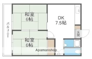 コーポ白峰【3階】の間取り
