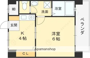 ミフネセントラルベア荒本【5階】の間取り