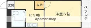 シャトーエソール【4階】の間取り