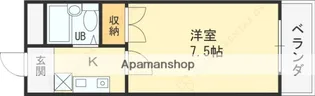 サンキプラザ島之内【5階】の間取り