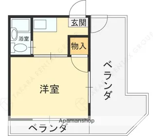ぱお10号 RELAX LIFE 瓢箪山【302号室】の間取り