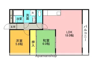 バーンフリート寝屋川【5階】の間取り