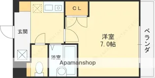 ルビダクオ荒本【207号室】の間取り