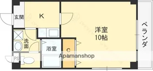 プルメリアコート【105号室】の間取り