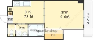 パークサイド高井田【3階】の間取り