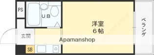 ハイツ八戸ノ里【1階】の間取り