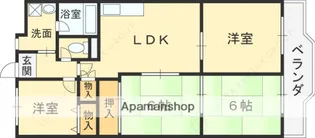メゾン大邦【402号室】の間取り