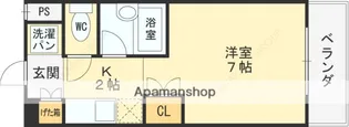 フォレストコ−ト長瀬【405号室】の間取り