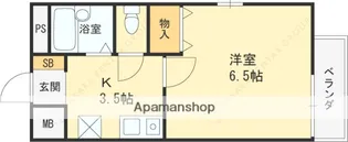 グランシャリオ栗原【203号室】の間取り