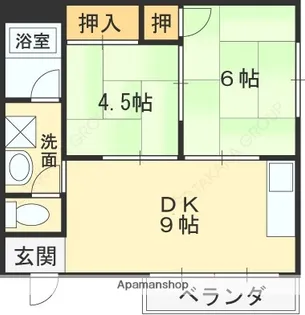 メゾンデソール【202号室】の間取り