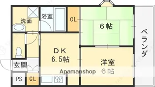 メゾンド中新開【1階】の間取り