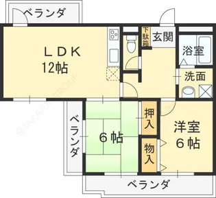 ルルド今米【505号室】の間取り