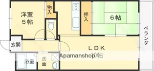 クオーレ今米【101号室】の間取り