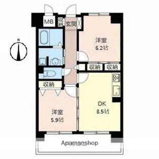 ブルーメナウ【3階】の間取り