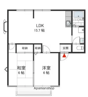 ハイツまい【2階】の間取り