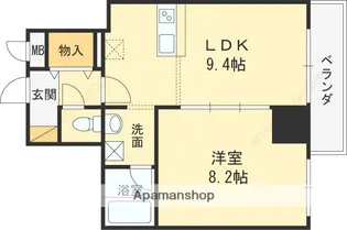 長田ES COURT【601号室】の間取り
