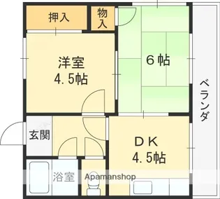 グレイスコーポ【101号室】の間取り