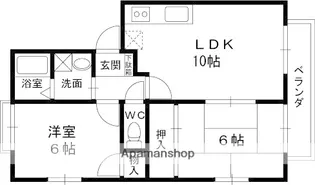 アヴィタンテ加納【1階】の間取り