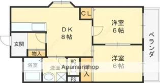 ラ・フォーレ高井田【4階】の間取り