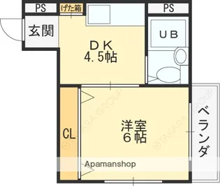 ジュネス菱屋西【3階】の間取り