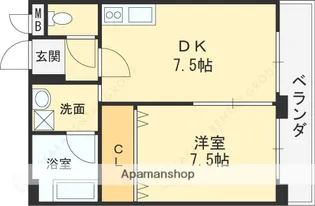 フレア深江橋【3階】の間取り