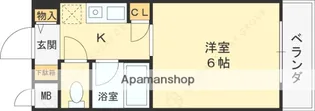 シティコートNAGATA【310号室】の間取り