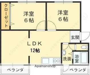 ブルーハイツ【201号室】の間取り