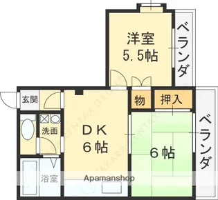クオリティ南四条【3階】の間取り