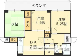 シャルム小阪Ⅰ番館【3階】の間取り