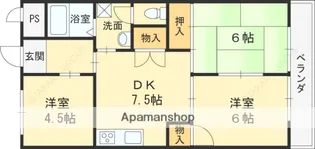 メゾン瓜生堂【3階】の間取り