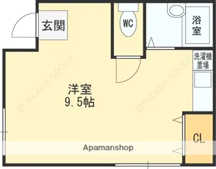 1Rの間取り画像