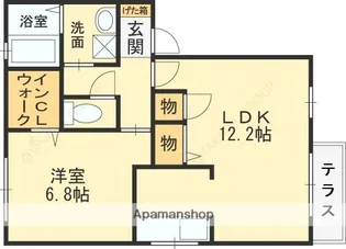 クレイン山本【1階】の間取り