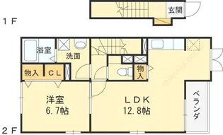 ゴールドモア【2階】の間取り