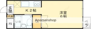 シャトール源氏ヶ丘【205号室】の間取り
