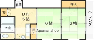 大阪府東大阪市下小阪4丁目【マンション】の間取り