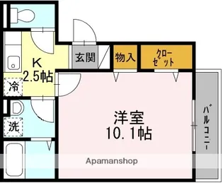クレシア長栄寺【2階】の間取り
