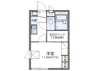 レオパレスヴァン【2階】の間取り