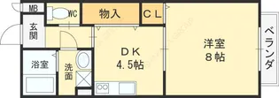 リバーサイド・ルーチェ A【101号室号室】の間取り